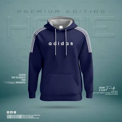 Premium Adidas Navy Hoodie