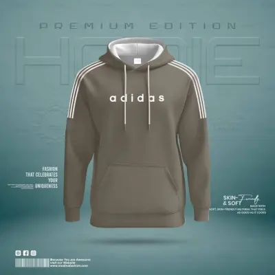 Premium Adidas Khaki Gray Hoodie
