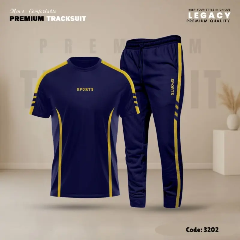 Navy Sports Tracksuit set 3202