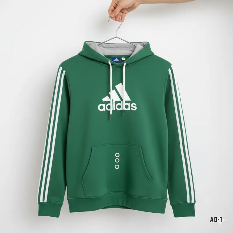Premium Adidas Hoodie Bottlle Green