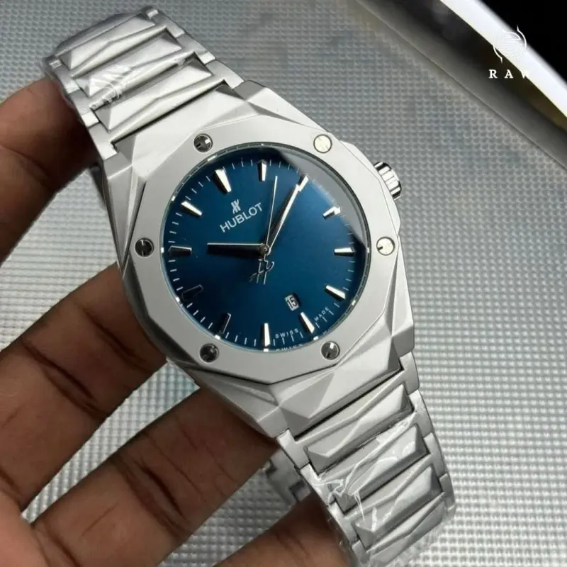 Hublot Silver Blue AA Grade Watch